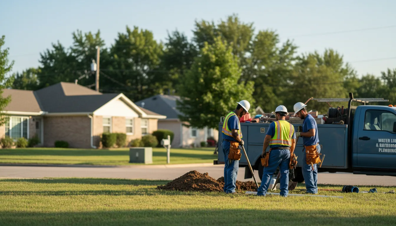 Residential water line and bathroom plumbing service in Barneston, NE